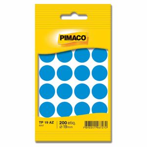 Etiqueta Tp-19 Azul com 200Un / 10Fl / Pimaco