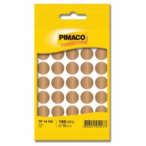 Etiqueta Redonda TP-16 16mm Ouro 150 6602 Pimaco - 3FL