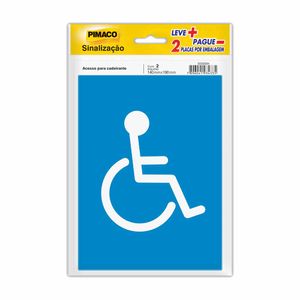 Adesivo Sinalizador Acesso para Cadeirante 14x19cm 1733 Pimaco - CT