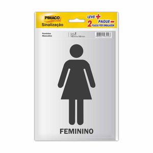 Adesivo Sinalizador Feminino Masculino 14x19cm 1740 Pimaco - CT