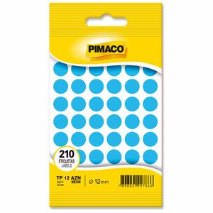 Etiqueta TP-12 Azul Neon com 210 unidades 0845 Pimaco - 5FL