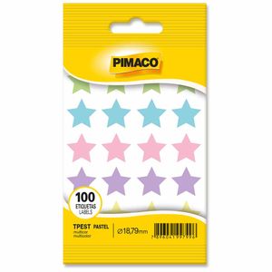 Etiqueta Adesiva Estrela Pastel com 100 unidades 0860 Pimaco - 5FL