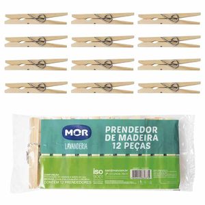 Prendedor de Roupas Madeira 6067 Mor - 12UN