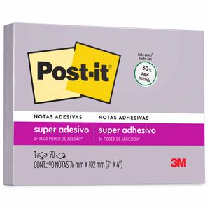 Bloco Adesivo Post-it Lilac 90 Folhas 7225 3m - BL