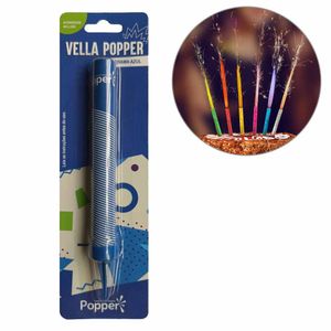 Vela Vulcão Azul 15 cm VP-B Popper - UN
