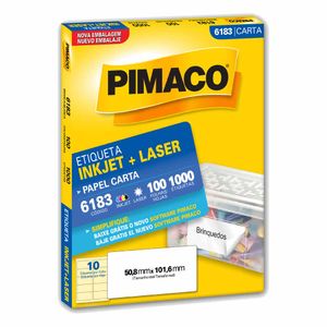Etiqueta 51x101mm Inkjet Laser 4773 Pimaco - 100FL