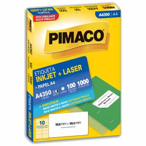 Etiqueta A44350 55x99mm Inkjet Laser 1000 4986 Pimaco - 100FL