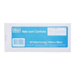 Bloco Vale com Canhoto 50 Folhas 151556 Tilibra - BL