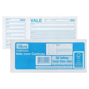 Bloco Vale com Canhoto 50 Folhas 151556 Tilibra - BL