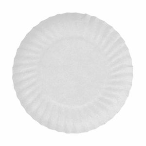 Prato Descartável 20 cm Papel Branco P-04 Indepal - 10UN