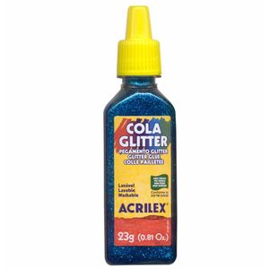 Cola Glitter 23g Azul 0204 Acrilex - 12UN