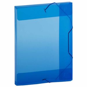 Pasta Plástica Aba Elástica Ofício 3cm Azul A30B 0325 Plascony - 10UN