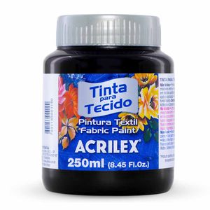 Tinta para Tecido Fosca 250ml Preto 520 Acrilex - UN