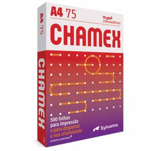 Papel A4 75 g/m² 500 Folhas Branco 3005 Chamex - 5PC