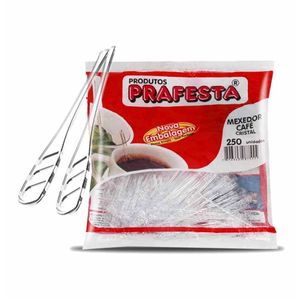 Mexedor para Café descartável Cristal Pequeno 8755 Prafesta - 250UN