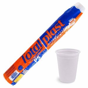 Copo Descartável 300ml Transparente Água 0213 Totalplast - 100UN