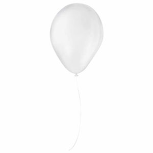 Bola de Soprar Nº 7 Branco Polar 50 Unidades | Pacote | Balões São Roque
