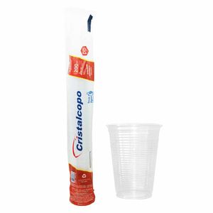 Copo Descartável 200ml Transparente Água/ 100 Unidades Cristalcopo - 100UN