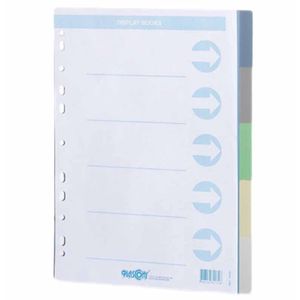 Divisória Polipropileno 5 Divisórias A4 Color 0215 Plascony - PC