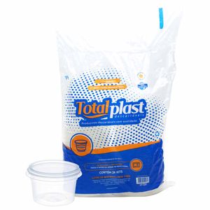 Pote Descartável Redondo 500ml com Tampa 71551 Totalplast - 24UN