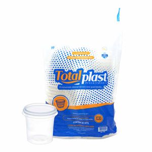 Pote Descartável Redondo 750ml com Tampa Totalplast - 24 Unidades Totalplast - 24UN