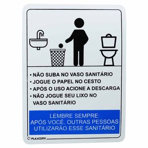 Adesivo Sinalizador 20x15cm Banheiro Feminino Masculino 1162 Plascony - UN