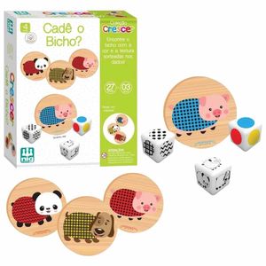 Jogo Educativo Cade o Bicho Madeira Nig Nig - 27PCS