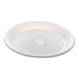 Prato Descartável 20cm Raso Branco 7701 Trik trik - 10UN