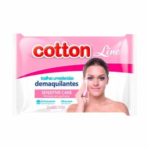Toalha Demaquilante Sensitive Care 11x19 3758 Cotton line - 24UN