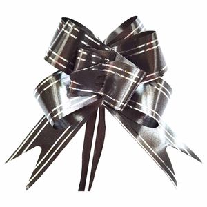 Laço Pronto 11mmx20,5cm Preto Filete Prata 5198 Make+ - 10UN