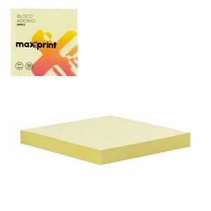 Bloco Adesivo 76x76 Amarelo Pastel 100 folhas 1026 Maxprint - UN