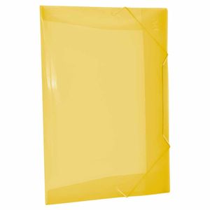 Pasta Plástica Aba Elástica Fina Amarelo 501PP Dac - 10UN