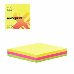 Bloco Adesivo 76x76 Neon com 3 Cores 150 Folhas 1691 Maxprint - UN