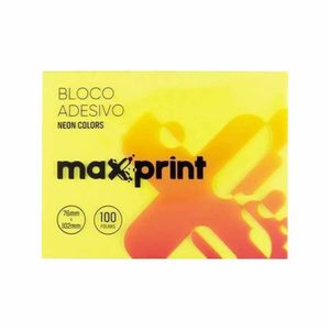 Bloco Adesivo 76x102 Neon com 2 Cores 100 Folhas 1686 Maxprint - UN