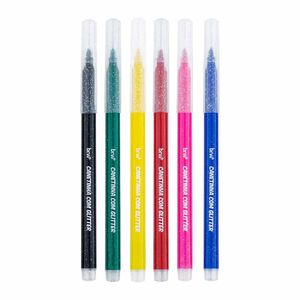 Caneta Hidrocor 6 cores Glitter CA8000 Brw - 6UN