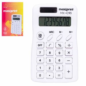 Calculadora de Bolso 8 Dígitos Branco MX-C93 Maxprint Maxprint - UN