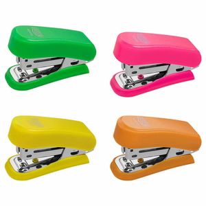 Mini Grampeador Plástico 20 Folhas Neon GP0102 Brw - 12UN