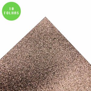 E.V.A Glitter 2mm 40x60cm Marrom 9618 Make+ Make+ - 5FL