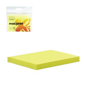 Bloco Adesivo 76x102 Amarelo Neon 100 folhas 3397 Maxprint - UN