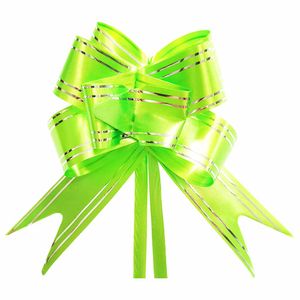 Laço Pronto 17mmx34cm Verde Filete Prata 5187 Make+ - 10UN