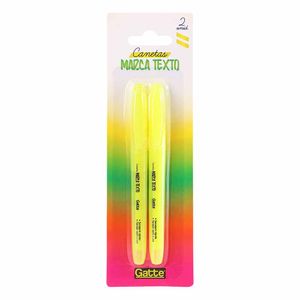 Caneta Marca Texto Amarelo 10530 - 2 unidades Gatte