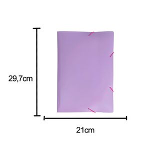 Pasta Plástica Aba Elástica A4 Roxo 0442 Dello - 10UN