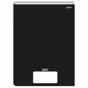 Caderno Capa Dura 1/4 96 Folhas Stiff Preto 7177 Jandaia - 5UN