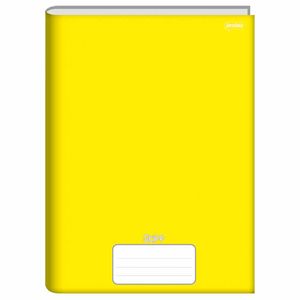 Caderno Capa Dura Universitário 48 Folhas Stiff Amarelo 0057 Jandaia - 10UN