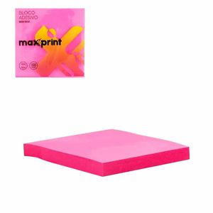 Bloco Adesivo 76x76 Rosa Neon 100 Folhas 3363 Maxprint - UN