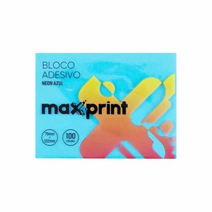 Bloco Adesivo 76x102 Azul Neon 100 folhas 3435 Maxprint - UN