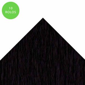 Papel Crepom Liso 2m Preto CRV400101 Crep mais - 10FL