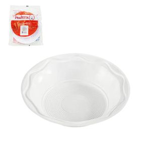 Prato Descartável 15cm Fundo Branco 8065 Prafesta - 10UN