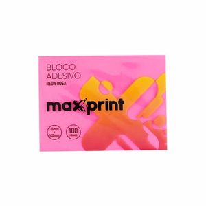 Bloco Adesivo 76x102 Rosa Neon 100 folhas 3416 Maxprint - UN