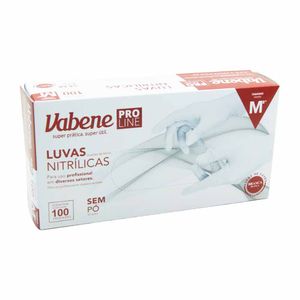 Luva Nitrílica sem Pó M Branco 3084 Vabene - 100UN